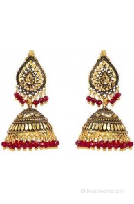 GoldNera Antique Alloy Jhumki Earring